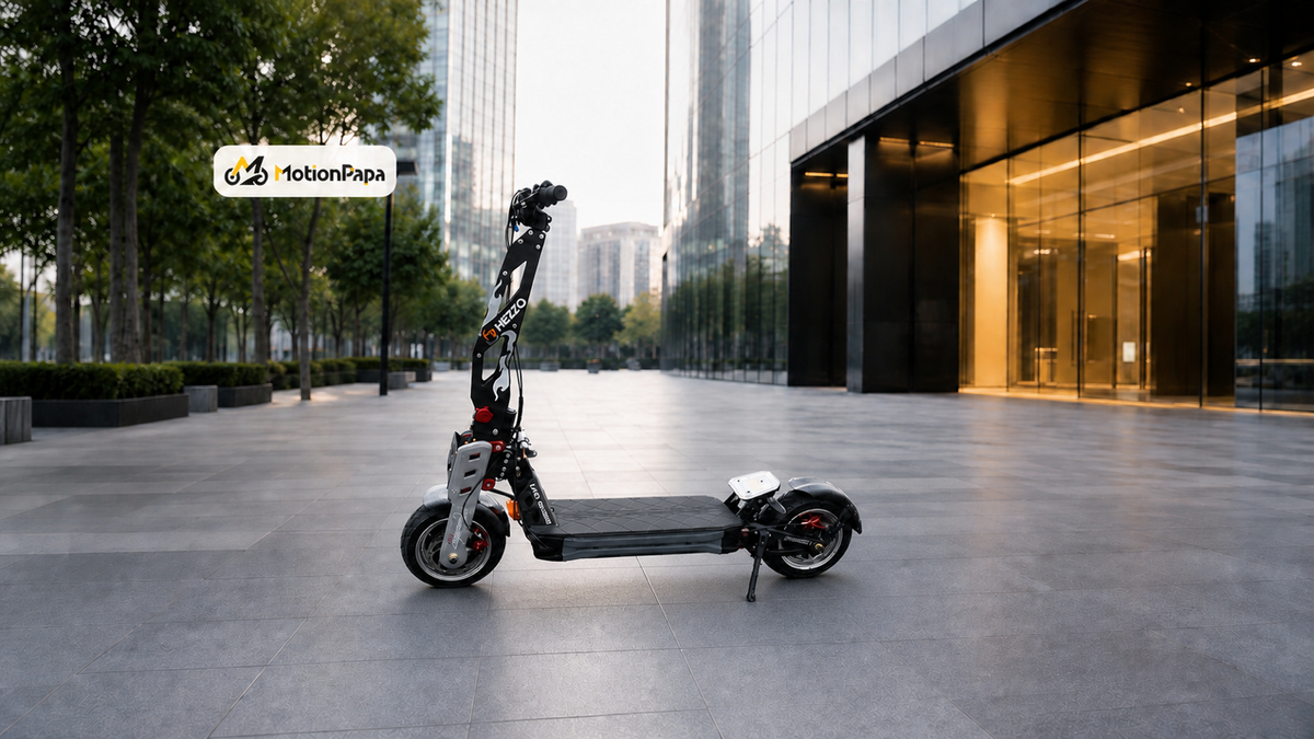 Wukong F9 performance electric scooter on a modern urban route for a rider-load comparison guide