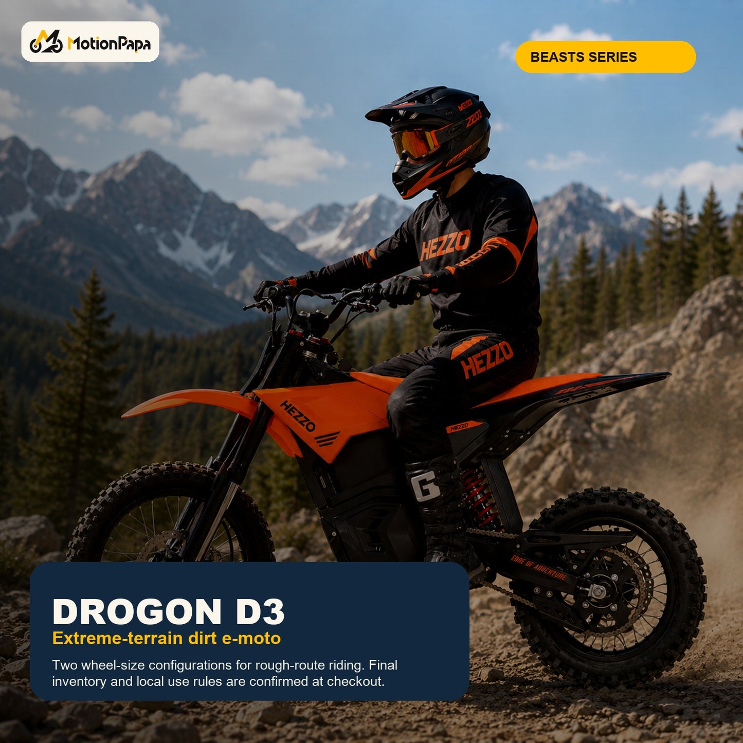 Drogon — Extreme-Terrain Dirt E-Moto D3