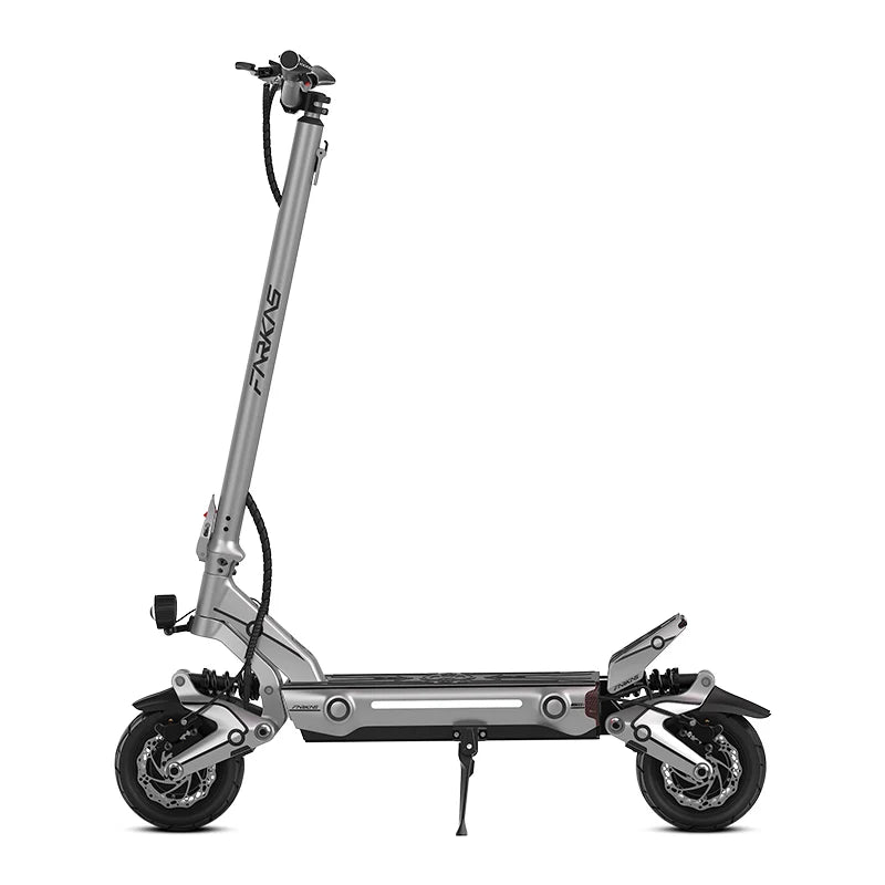 Silver urban electric scooter