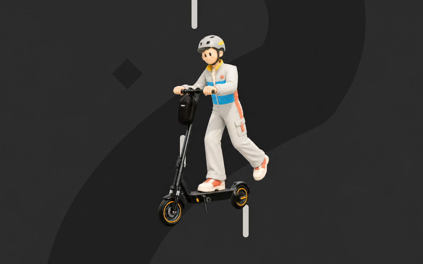 MotionPapa rider on an electric scooter